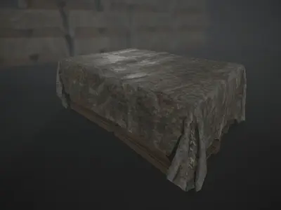 Covered army crates - 4K PBR Ready Low-poly 3D model