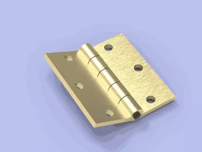 3D Model Hinge brass Low-poly 3D model