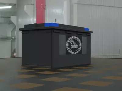 Car Battery Free low-poly 3D model