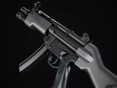 AAA MP5 Game Ready PBR Low-poly 3D model