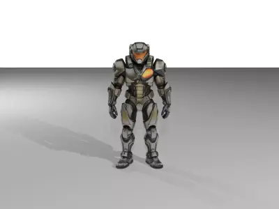 Futuristic Soldier 3D model order