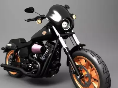 harley-davidson low rider 3D model