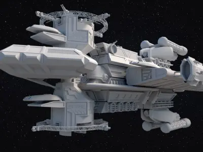 Sci-fi Space Craft Galactic 3D model