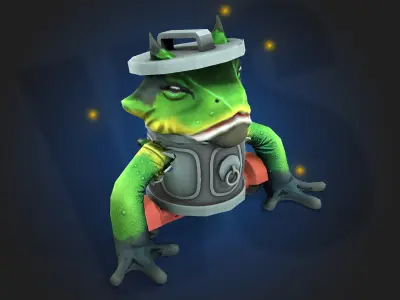 Toad warrior Free low-poly 3D model