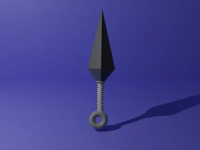 Kunai spike Free low-poly 3D model