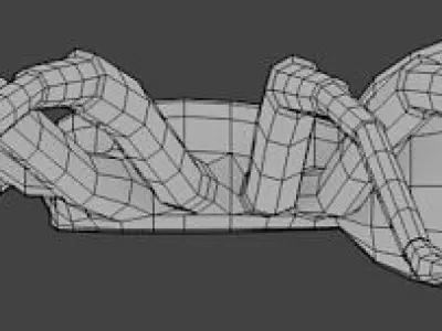 Spider Base Mesh  Low-poly 3D model