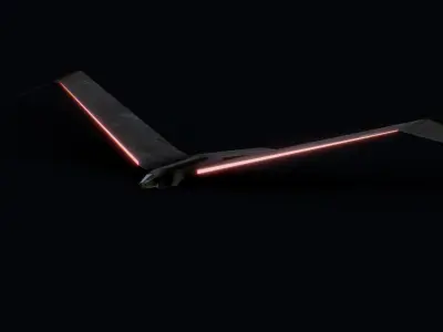 Futuristic Sci Fi AirForce Space Ship Transport Low-poly 3D model