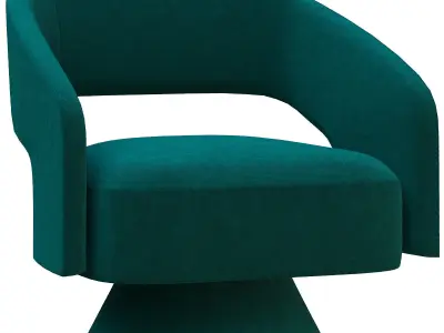 CHITA Jamie Swivel Fabric Accent Chair Free 3D model