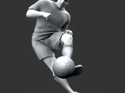 FootBall Player 3D Printable Free Free 3D print model