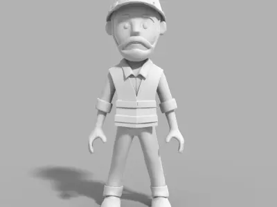 Engineer Cartoon 3D model