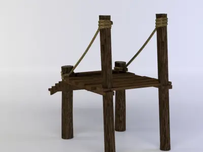 Bridge part Low-poly 3D model