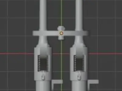 Villa Perosa Aircraft Submachinegun 3D model