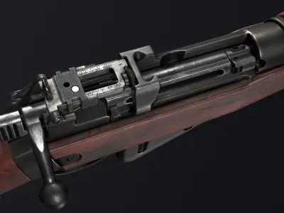 PBR Lee Enfield No 4 Mk 1 Low-poly 3D model