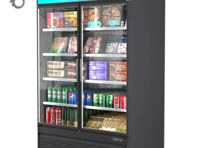 commercial refrigerator - turbo air - No-02 Low-poly 3D model