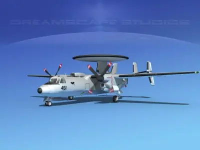 Grumman E-2C Hawkeye V19 3D model