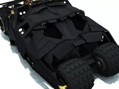 Batmans Tumbler Low-poly 3D model