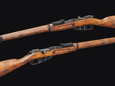 Finnish Mosin  Low-poly 3D model