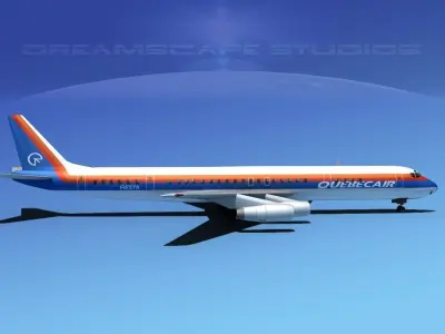 Douglas DC-8-63 Quebec Air 3D model