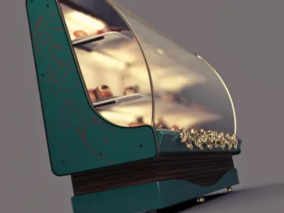 Showcase cake commercial stand Free 3D model