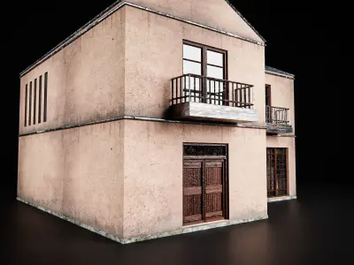 JAPANESE BUILDING 009 Low-poly 3D model