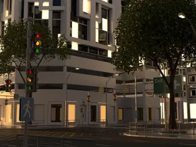 City Intersection 102 3D model
