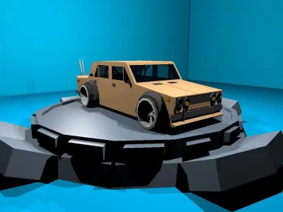 Tuning Lada 2106 Free low-poly 3D model