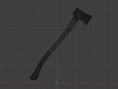 High-Poly PBR Axe tree stump being cut with Free 3D model