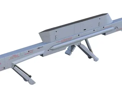 AKU-58 - Aircraft Ejection Device Low-poly 3D model