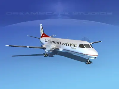 SAAB 2000 Etihad 3D model