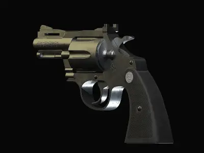 Colt-Diamondback pistol Low-poly 3D model