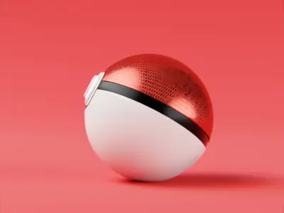High-Quality Sci-Fi Pokeball Free 3D model