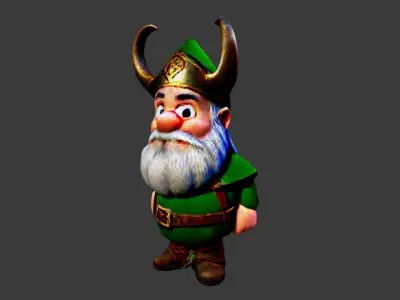 Viking King Low-poly 3D model
