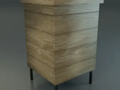 3D hive model Low-poly beehive side table Low-poly 3D model