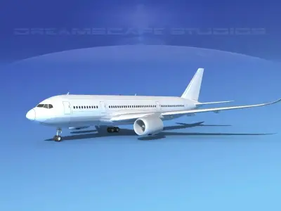 Airbus A350-800 Unmarked 1 3D model