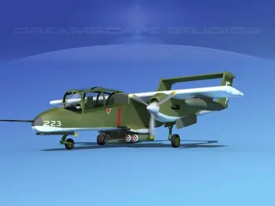 Rockwell OV-10 Bronco USMC 2 3D model