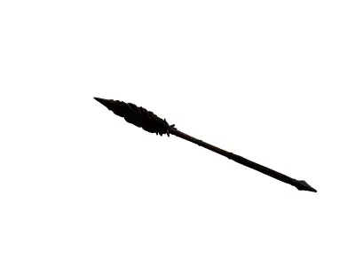 Realistic Feathered Spear Javelin 3D model