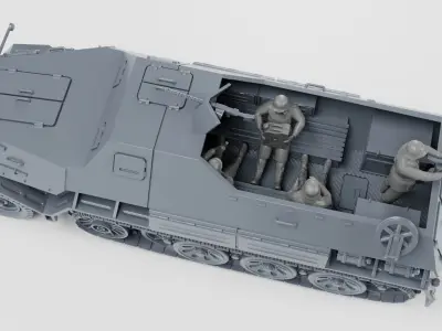 Sd Kfz 8 DB10 Gepanzerte 12t 3D print model
