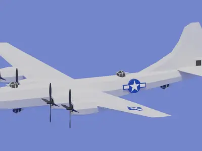 Boeing B-29 Superfortress Bomber 3D model