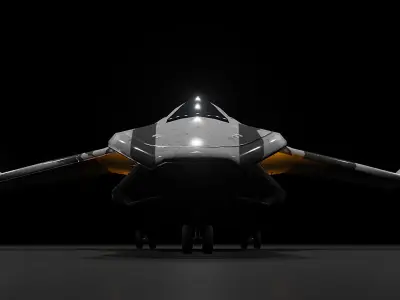 Sporty Spaceship - Game Ready - Low-poly - Mobile Optimized Low-poly 3D model