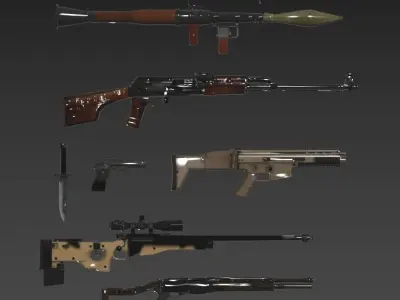 Weapon Pack 1 3D model