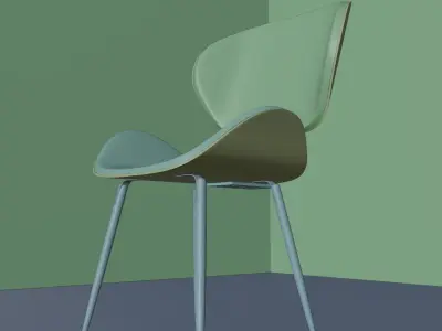 Morden 3d chair Free low-poly 3D model