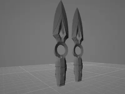 VALORANT JET ULT KNIFE HAIRPIN 3D model