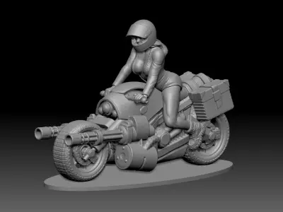 Heavy motocycle 3D print model