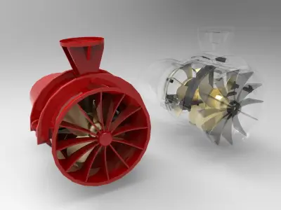 Water Jet Engine propeller 3D model