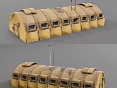 Command base Low-poly 3D model