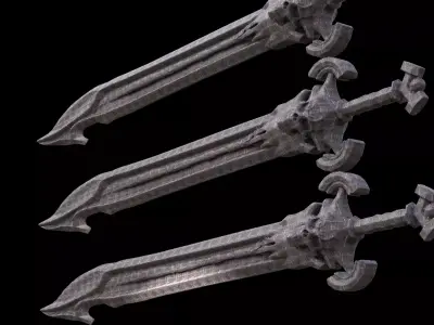 Grim Reaper Claymore Ornate 1 3D model