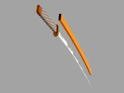 Katana Low-poly 3D model