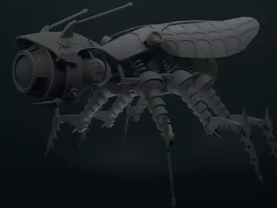 Robo BeeFly Low-poly 3D model