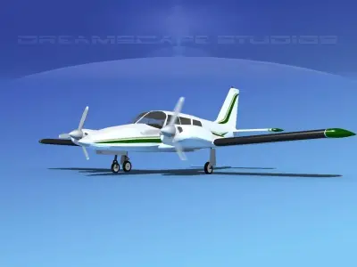 Piper PA-34 Seneca V03 3D model