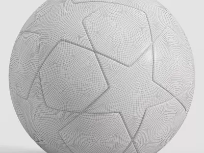 Champions League Ball by Sintakinar Blogspot Free low-poly 3D model